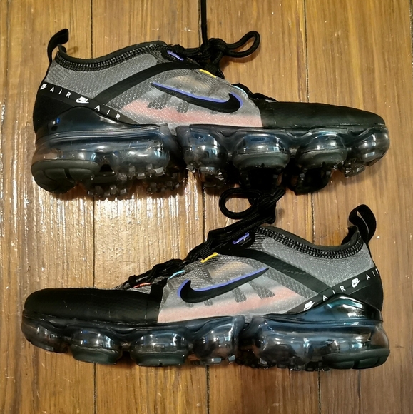 Nike Air Vapormax 2019 sneakers black & multicolored size 7 - Picture 1 of 4